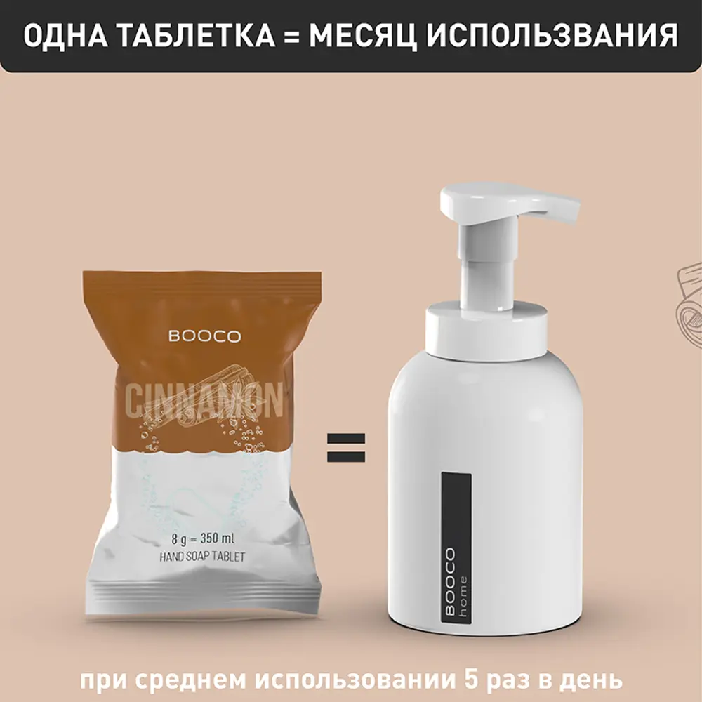 Фото 3 Жидкое мыло для рук BOOCO Корица 1.7 л Фото 3 Жидкое мыло для рук BOOCO Корица 1.7 л