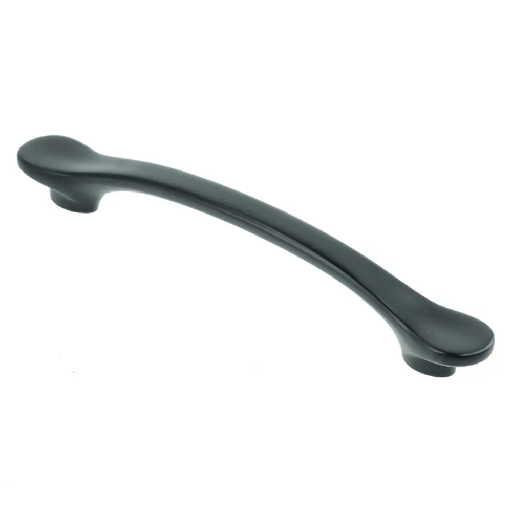 Фото Мебельная ручка-скоба GTV VENICE L-128 черный матовый 128 мм Фото Мебельная ручка-скоба GTV VENICE L-128 черный матовый 128 мм