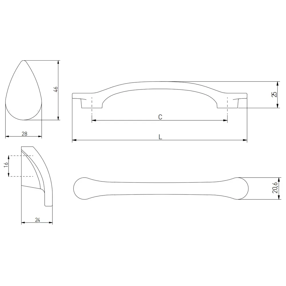 Фото 2 Мебельная ручка-скоба GTV VENICE L-128 черный матовый 128 мм Фото 2 Мебельная ручка-скоба GTV VENICE L-128 черный матовый 128 мм
