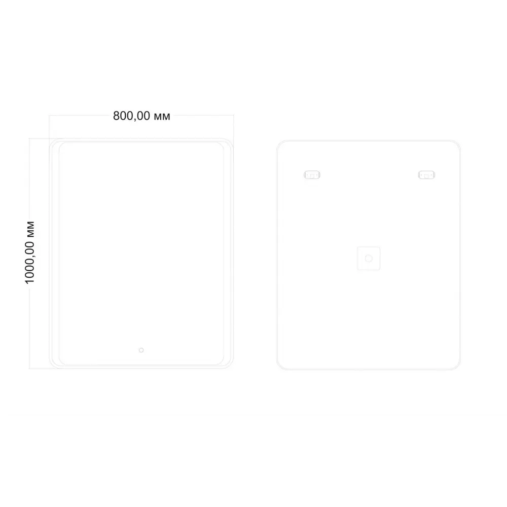 Фото 2 Зеркало для ванной Art & max AM-Ele-800-1000-DS-F с подсветкой 80x100см