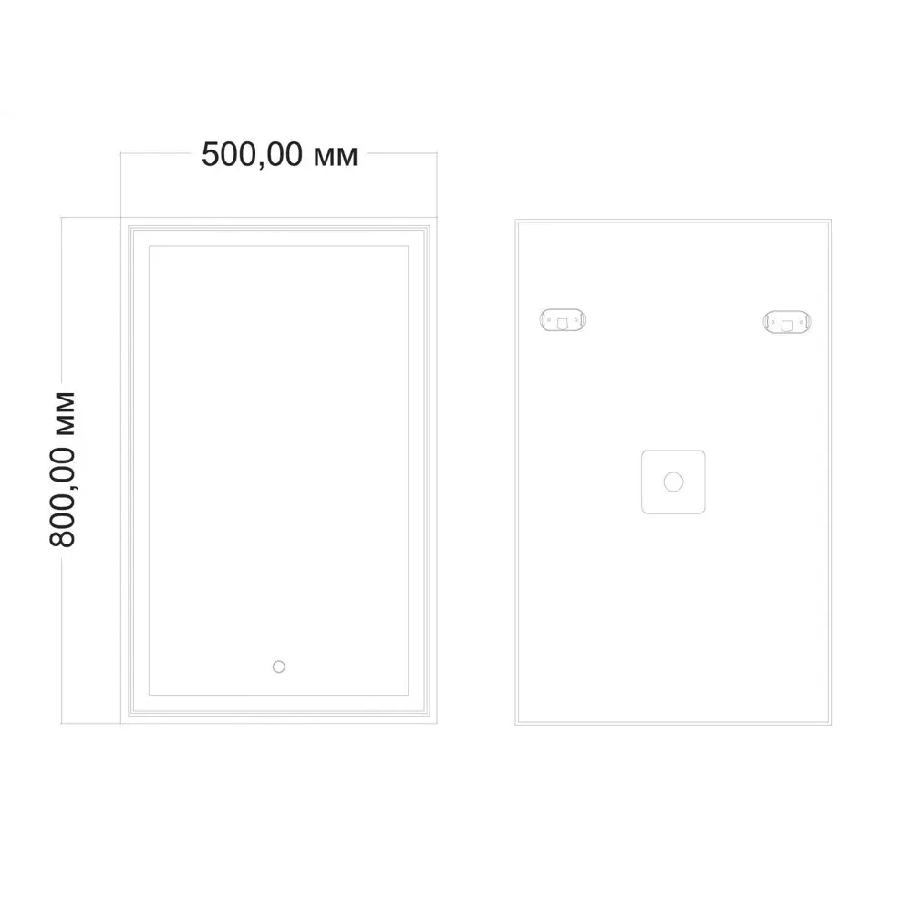 Фото 2 Зеркало для ванной Art & max AM-Zoe-500-800-DS-F с подсветкой 50x80см