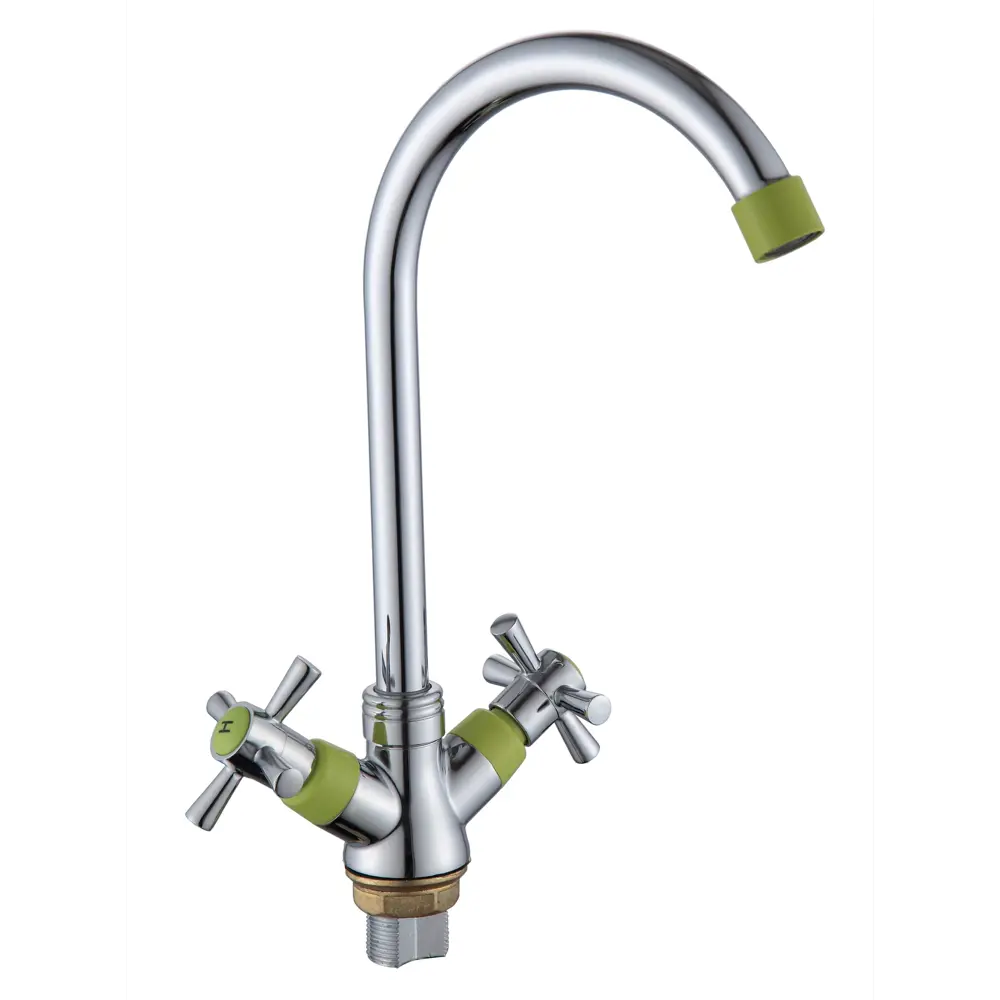 Фото Двухвентильный смеситель Ammore излив 21.6 см цинковый сплав цвет хром A5482-5 Фото Двухвентильный смеситель Ammore излив 21.6 см цинковый сплав цвет хром A5482-5