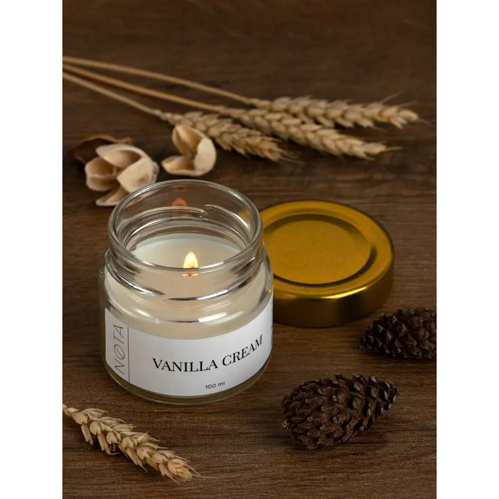 Фото 4 Свеча ароматическая в банке Nota Vanilla cream 100 мл Фото 4 Свеча ароматическая в банке Nota Vanilla cream 100 мл