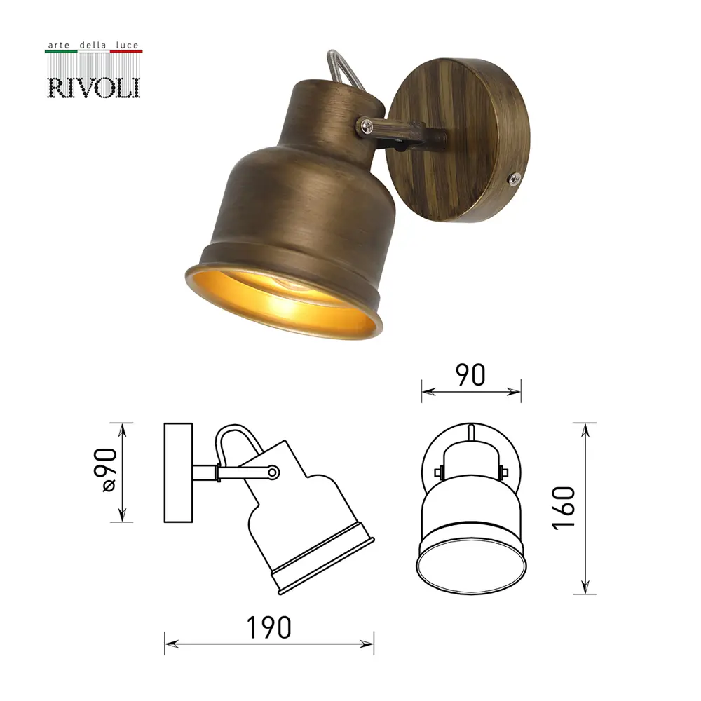 Фото 9 Спот поворотный RIVOLI B0052447 1 лампа 3 м² цвет белый Фото 9 Спот поворотный RIVOLI B0052447 1 лампа 3 м² цвет белый
