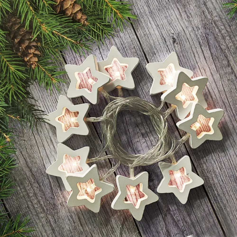 Фото 5 Электрогирлянда комнатная Нить 3м 20 ламп теплый белый 1 режим работы