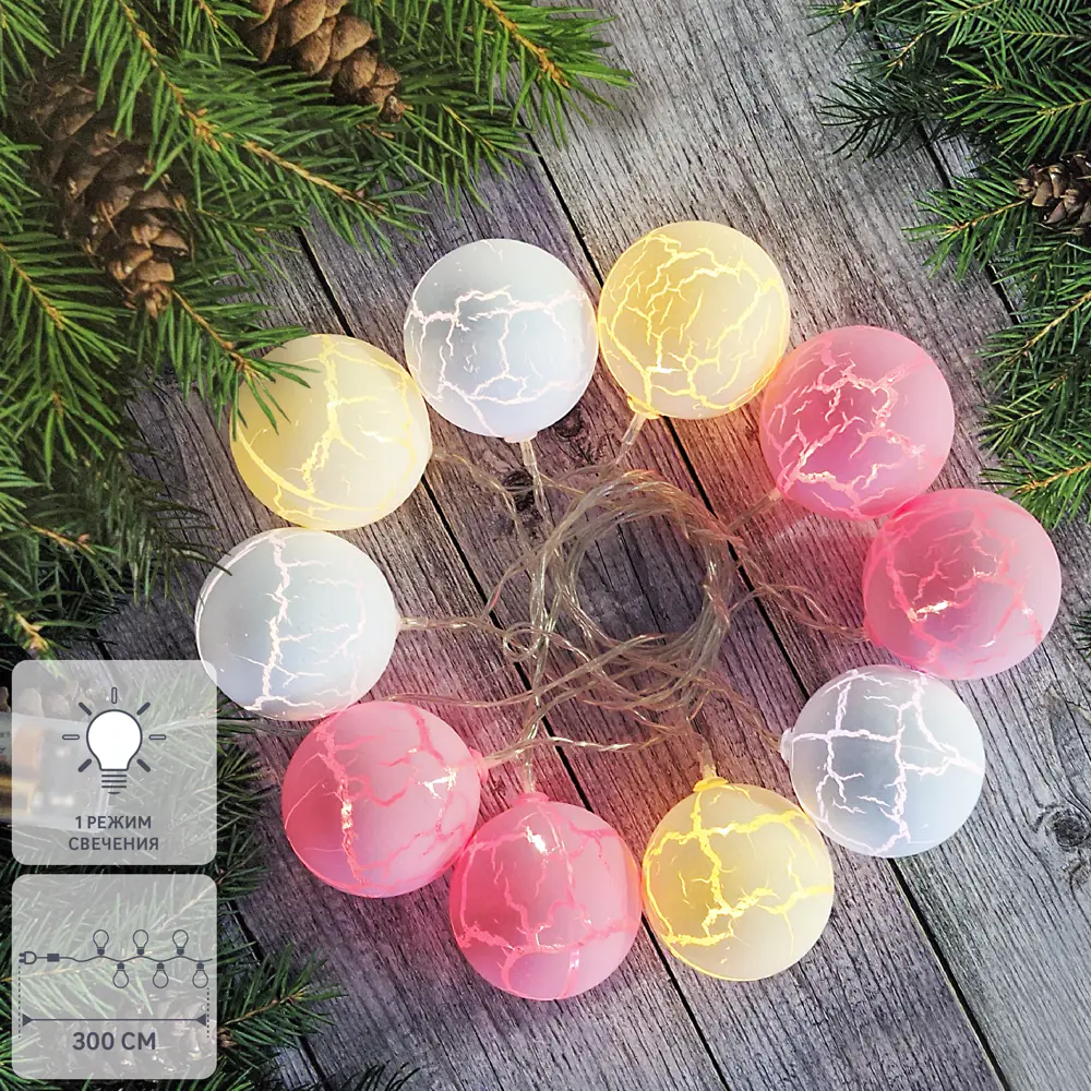 Фото Электрогирлянда комнатная Нить 3м 20 ламп разноцветный 1 режим работы Фото Электрогирлянда комнатная Нить 3м 20 ламп разноцветный 1 режим работы