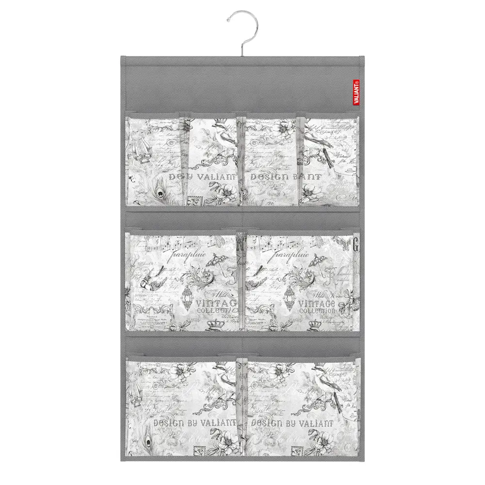 Фото Органайзер для хранения Valiant Vintage grey 36x60 см цвет белый/серый Фото Органайзер для хранения Valiant Vintage grey 36x60 см цвет белый/серый