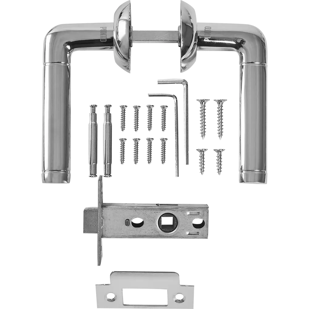 Фото 2 Дверные ручки Punto Rex без запирания комплект цвет хром