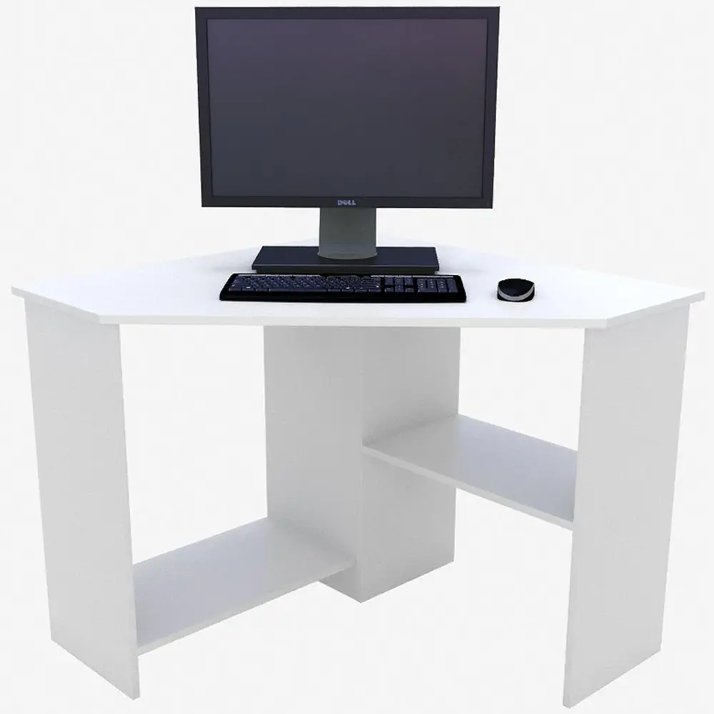 Фото 4 Стол компьютерный угловой Дизайн фабрика Corner 900 90x73.2x60 см ЛДСП цвет белый Фото 4 Стол компьютерный угловой Дизайн фабрика Corner 900 90x73.2x60 см ЛДСП цвет белый