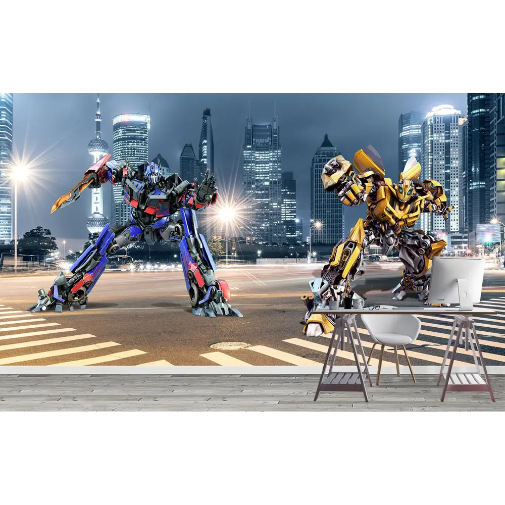 Фото Фотообои флизелиновые Bartonwall 500x270 см Роботы Трансформеры K02905