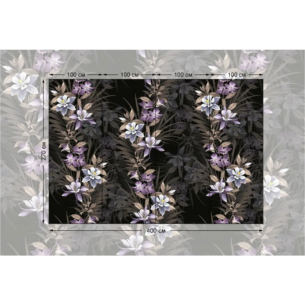 Фото 2 Фотообои флизелиновые Bartonwall 400x270 см Цветы F01204 Фото 2 Фотообои флизелиновые Bartonwall 400x270 см Цветы F01204