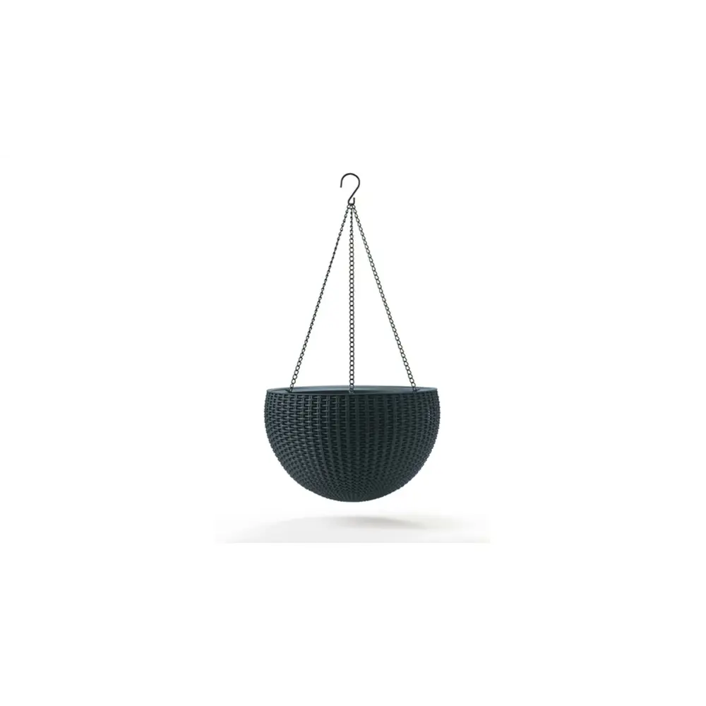 Фото Горшок цветочный Keter Hanging sphere planter ø36 h22 см v8.6 л пластик графит Фото Горшок цветочный Keter Hanging sphere planter ø36 h22 см v8.6 л пластик графит