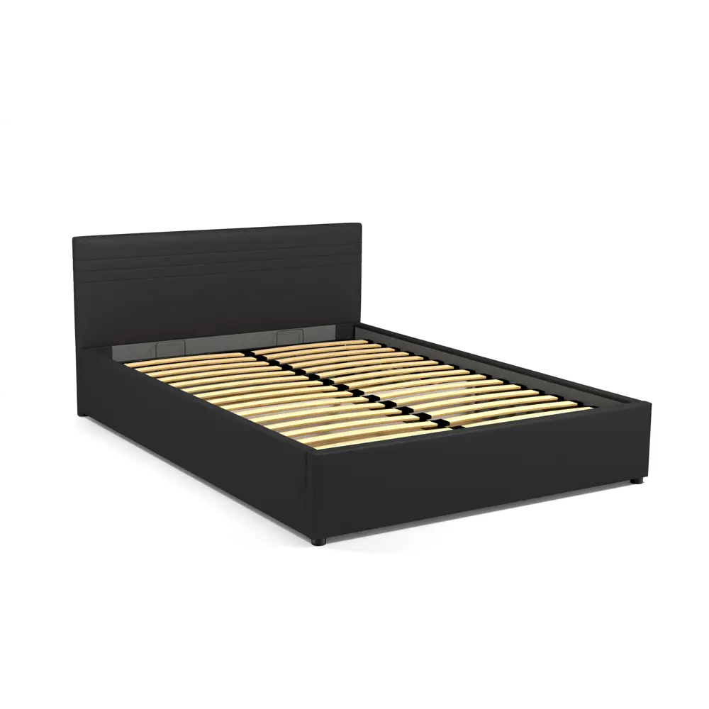 Фото 2 Кровать Смк Новия 151x82x211 см цвет черный Фото 2 Кровать Смк Новия 151x82x211 см цвет черный