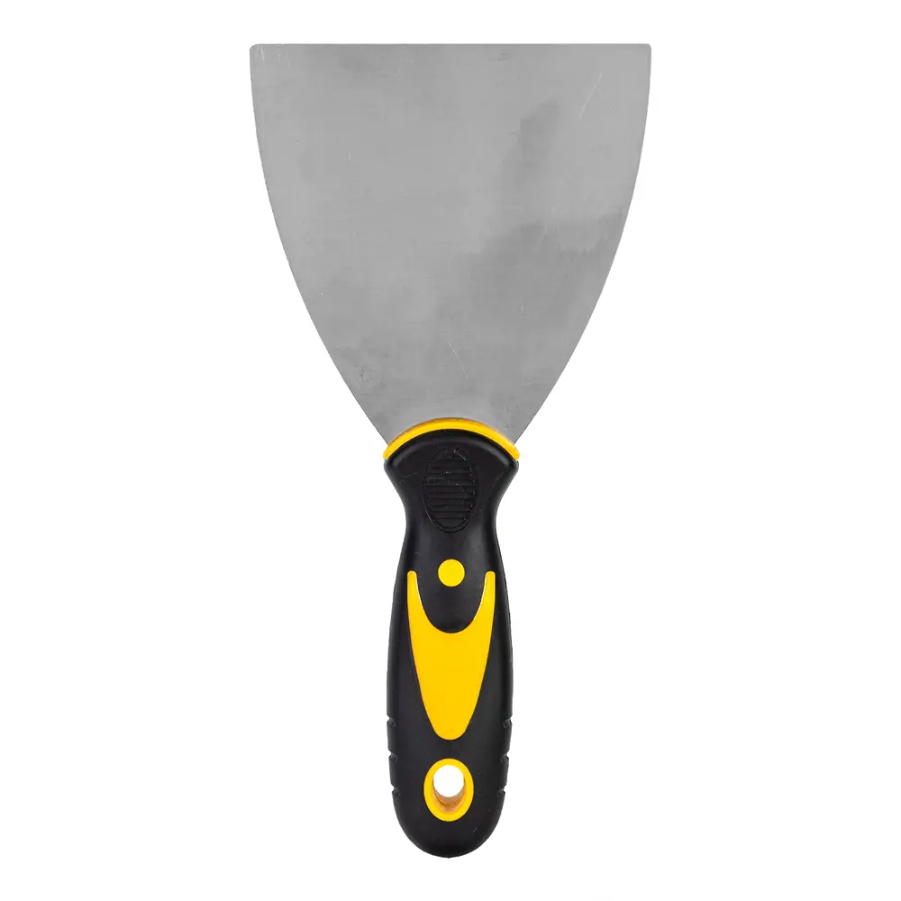 Фото Шпатель малярный Deli Tools 100 мм, нержавеющая сталь Фото Шпатель малярный Deli Tools 100 мм, нержавеющая сталь