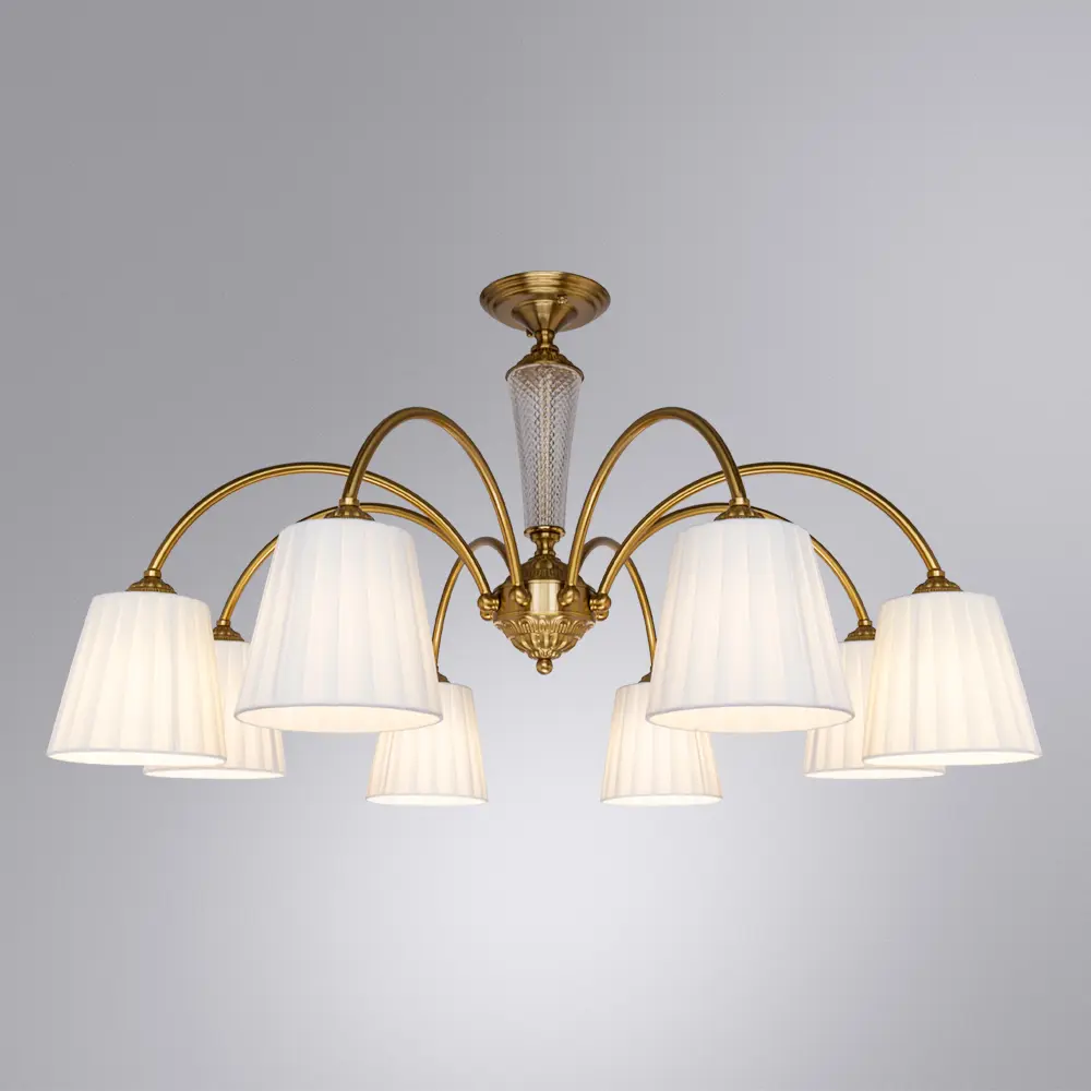 Фото 2 Люстра потолочная Arte Lamp A7301PL-8PB Gracie 8 ламп цвет золото Фото 2 Люстра потолочная Arte Lamp A7301PL-8PB Gracie 8 ламп цвет золото