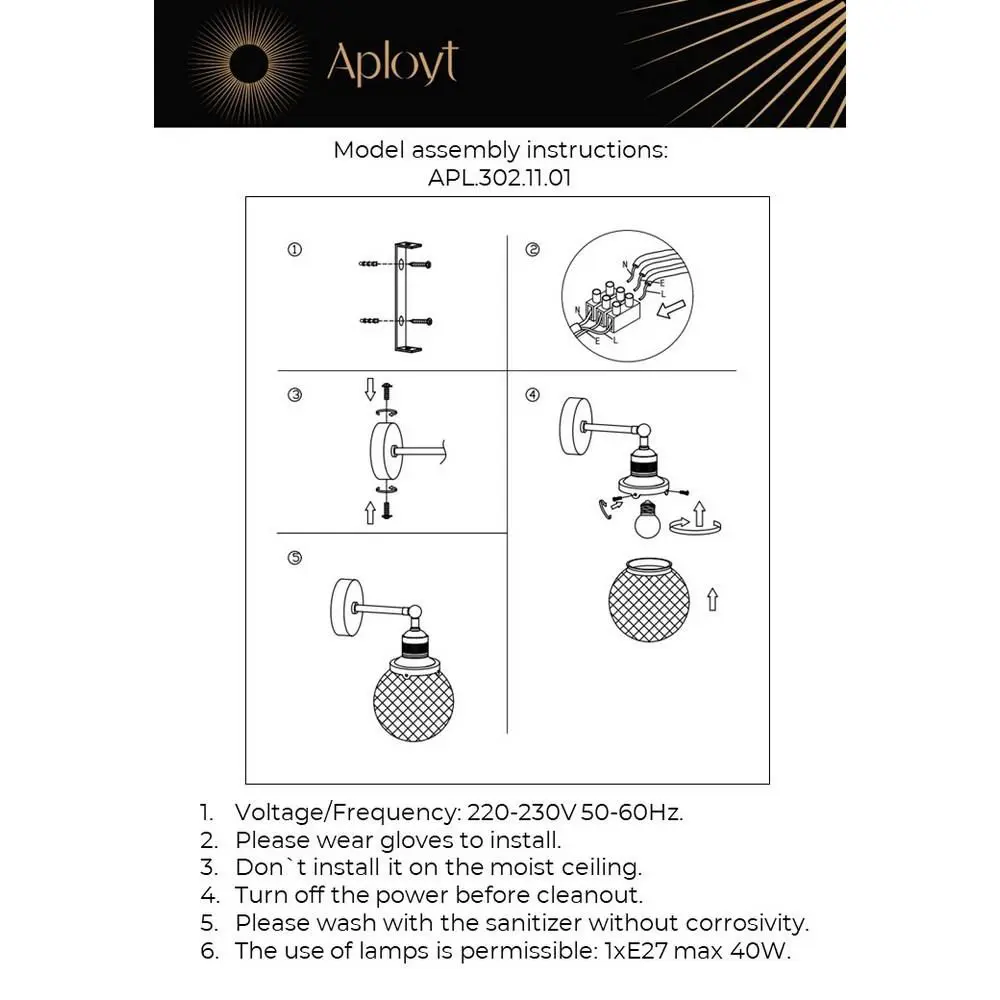 Фото 2 Настенный светильник APLOYT APL.302.11.01 цвет золото Фото 2 Настенный светильник APLOYT APL.302.11.01 цвет золото