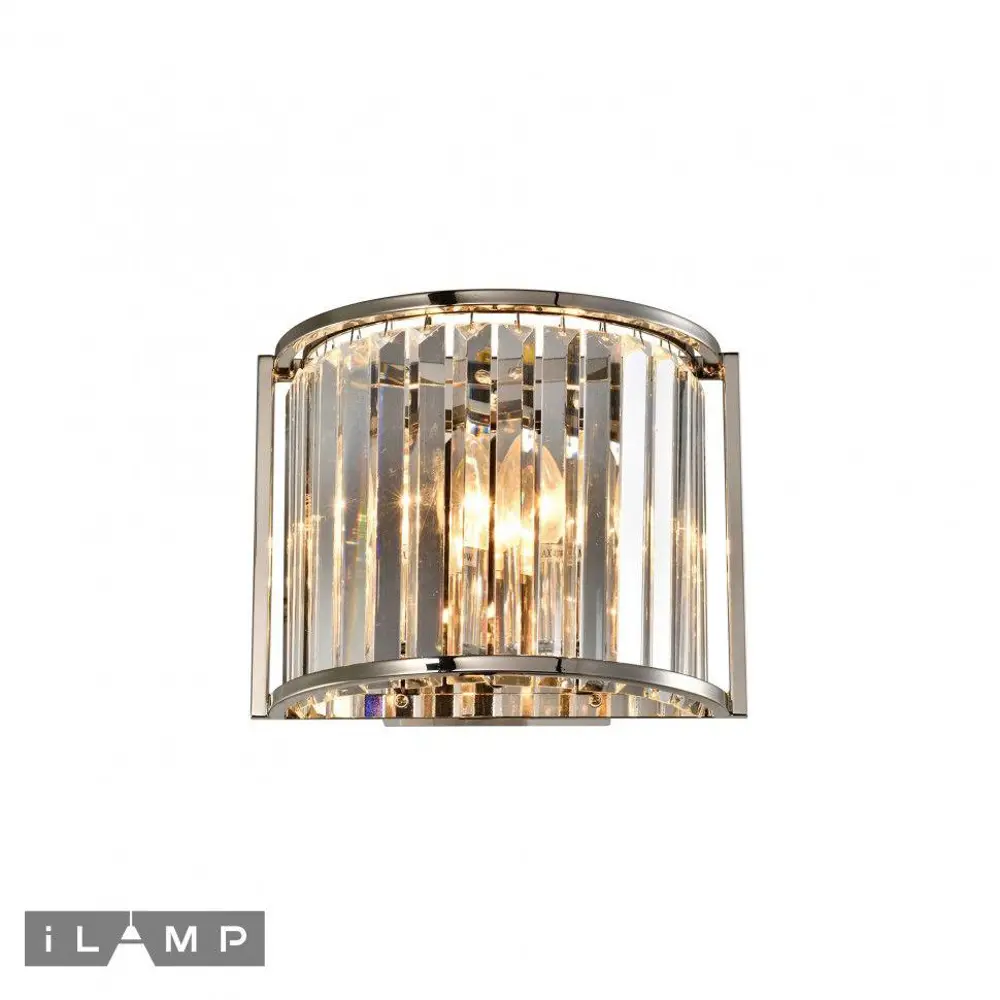 Фото Настенный светильник ILAMP W2553-2 NIC цвет золото Фото Настенный светильник ILAMP W2553-2 NIC цвет золото