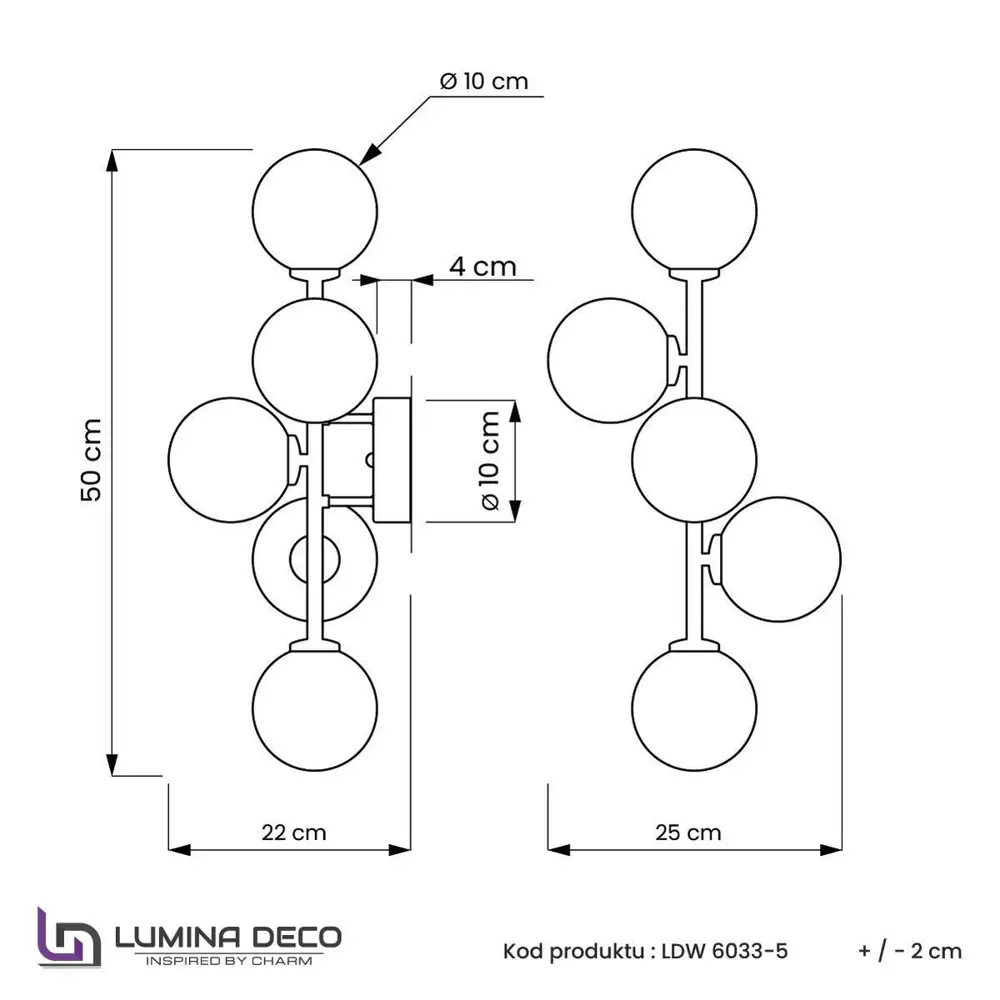 Фото 3 Настенный светильник LUMINA DECO LDW 6033-5 F.GD цвет золото