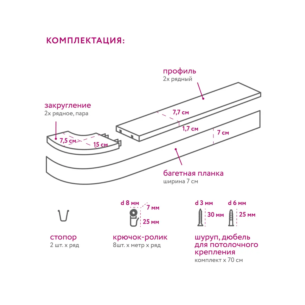 Фото 2 Карниз с блендой Лайн Domlegrand 2.0 м 2х-рядный цвет айвори Фото 2 Карниз с блендой Лайн Domlegrand 2.0 м 2х-рядный цвет айвори