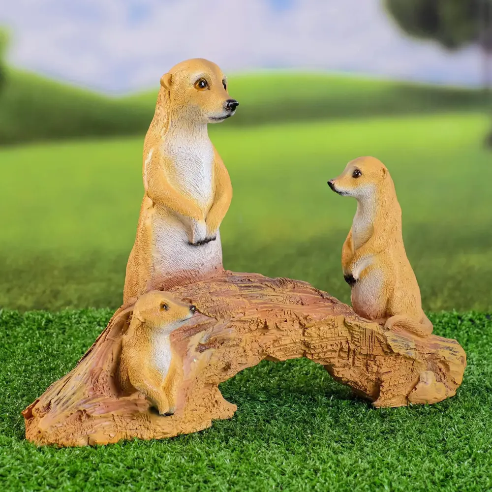 Фото Садовая фигура Хорошие сувениры Сурикаты 32x13x23.5 см Фото Садовая фигура Хорошие сувениры Сурикаты 32x13x23.5 см