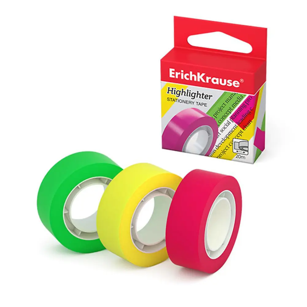 Фото Клейкая лента ErichKrause Highlighter 18ммх20м (в коробке по 1 шт.) Фото Клейкая лента ErichKrause Highlighter 18ммх20м (в коробке по 1 шт.)