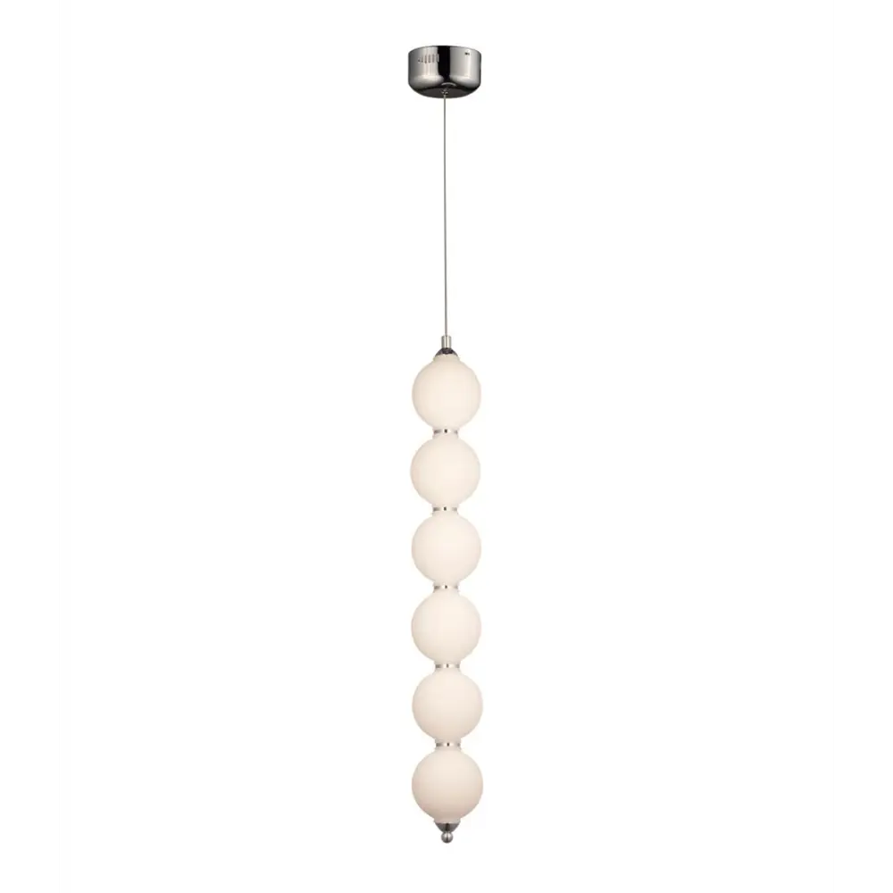Фото Светильник подвесной LUMINA DECO LDP 6835-1 WT+CHR Snowman 1 лампа 3 м² цвет белый Фото Светильник подвесной LUMINA DECO LDP 6835-1 WT+CHR Snowman 1 лампа 3 м² цвет белый