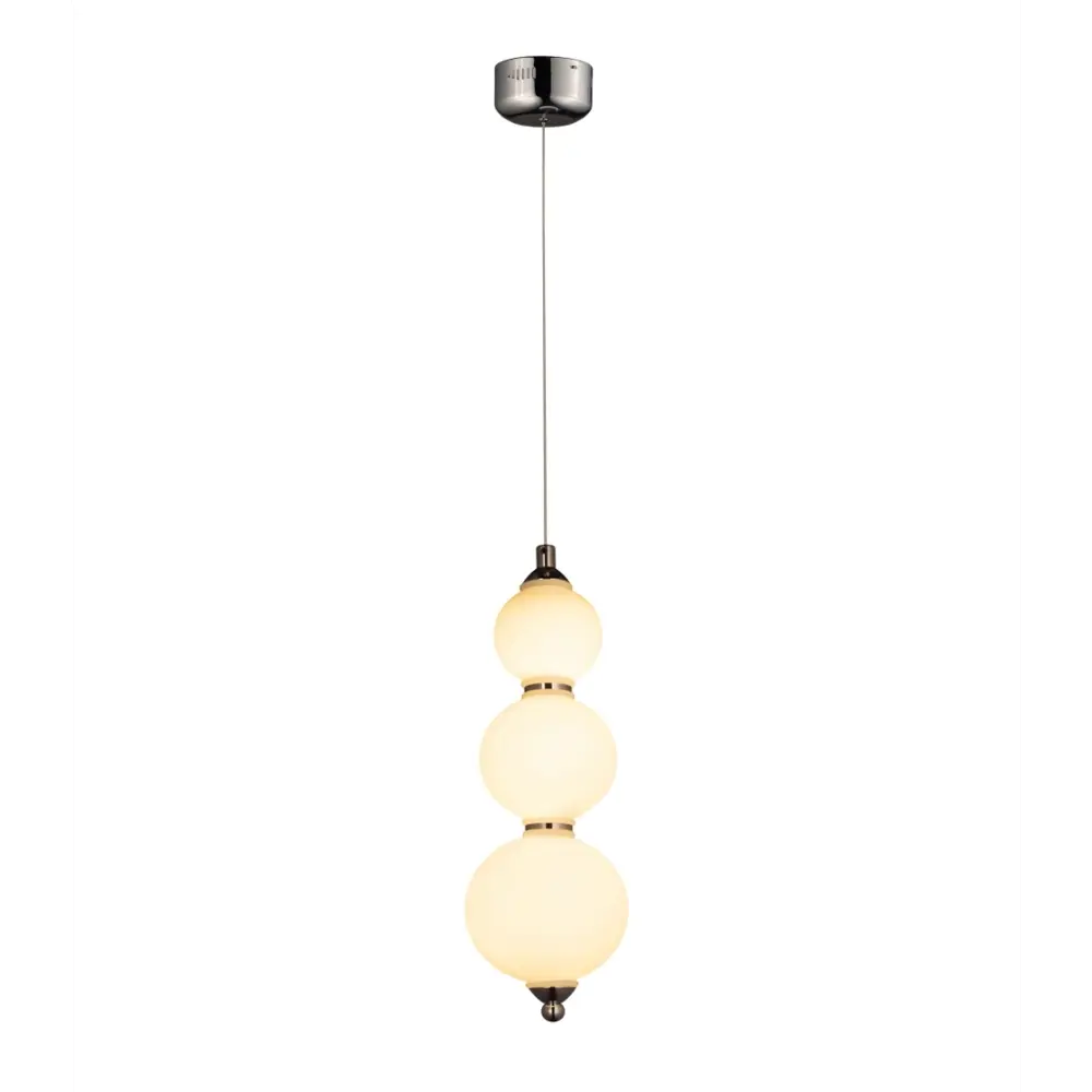Фото Светильник подвесной LUMINA DECO LDP 6834-1 WT+CHR Snowman 1 лампа 1.40 м² цвет белый Фото Светильник подвесной LUMINA DECO LDP 6834-1 WT+CHR Snowman 1 лампа 1.40 м² цвет белый