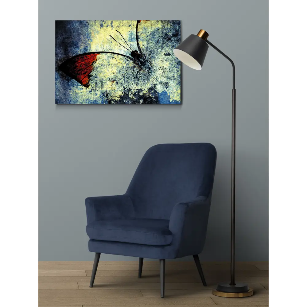 Фото Картина на холсте Great Idea "Бабочка синяя" 60x40см 34381 Фото Картина на холсте Great Idea "Бабочка синяя" 60x40см 34381