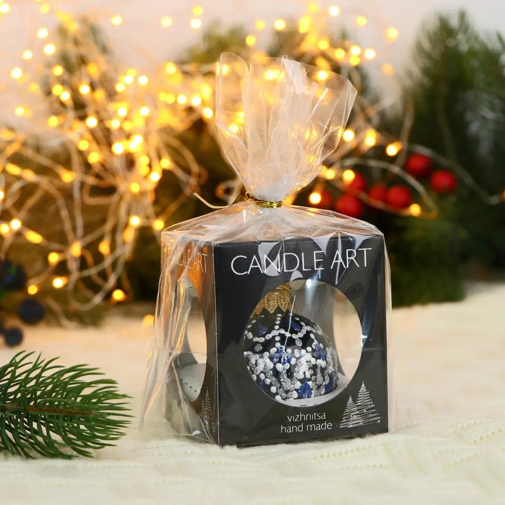 Фото 2 Елочный шар Evis 7139262 Новогодний шарм 5 см стекло синий Фото 2 Елочный шар Evis 7139262 Новогодний шарм 5 см стекло синий