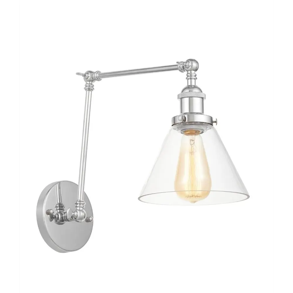 Фото 3 Настенный светильник LUMINA DECO LDW 6801-2 CHR+PR цвет хром