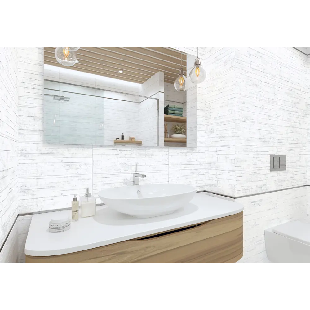 Фото 8 Плитка Altacera WT11FOR15 20x60см 1.8 м² цвет белый матовый, цена за упаковку Фото 8 Плитка Altacera WT11FOR15 20x60см 1.8 м² цвет белый матовый, цена за упаковку