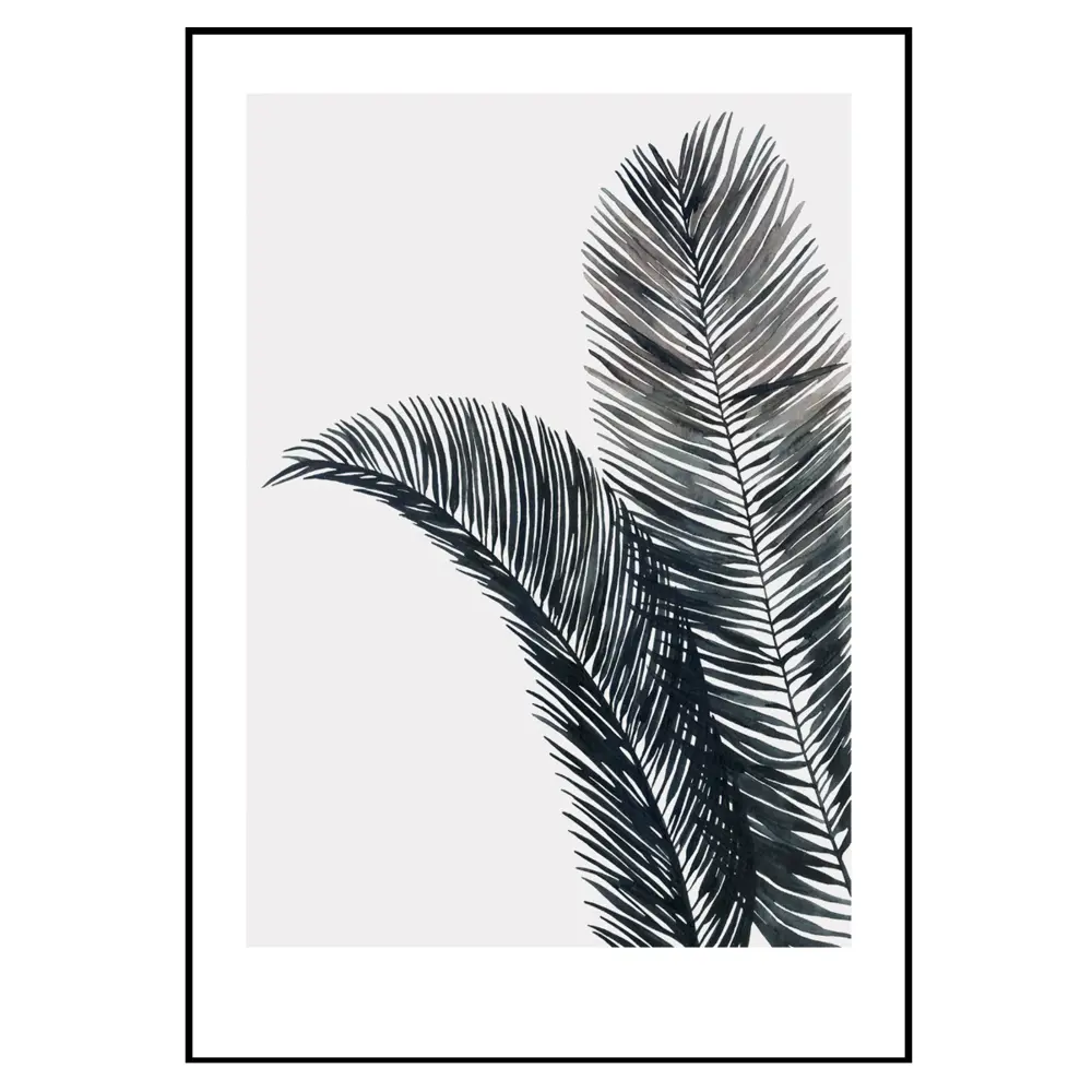 Фото 2 Постер 28 картин Пальма Черно-белые листья 50x70 см в подарочном тубусе без рамы Фото 2 Постер 28 картин Пальма Черно-белые листья 50x70 см в подарочном тубусе без рамы