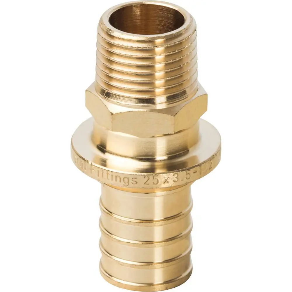 Фото Переходник Stout 1/2"x25 мм наружная резьба латунь Фото Переходник Stout 1/2"x25 мм наружная резьба латунь