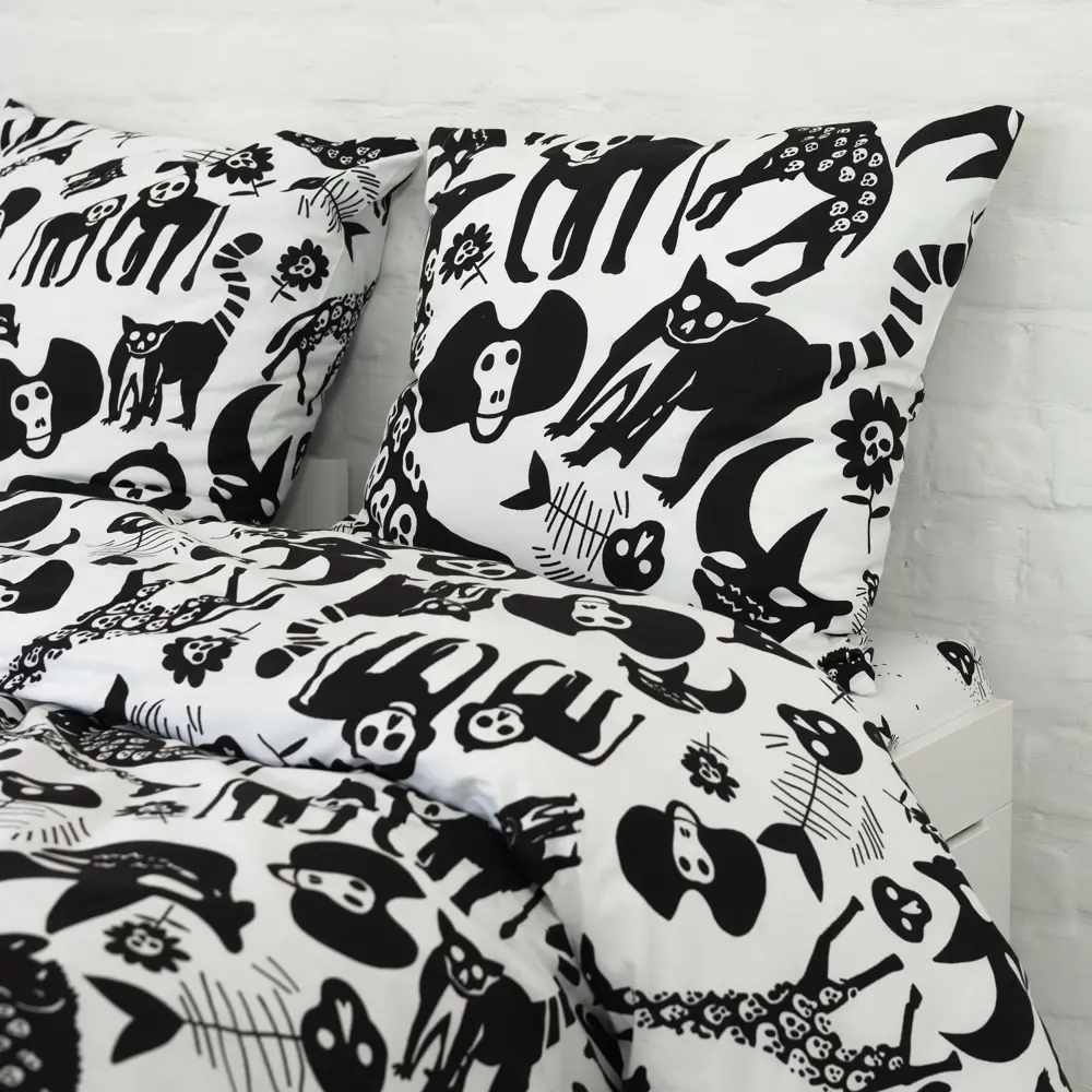 Фото 3 Комплект постельного белья Urban family Кринж 10392-1+10393-1 полутораспальный перкаль 70x70 см, разноцветный