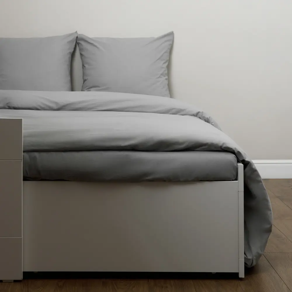 Фото 2 Комплект постельного белья Urban family Ледниковый серый 642 двуспальный перкаль 70x70 см, разноцветный