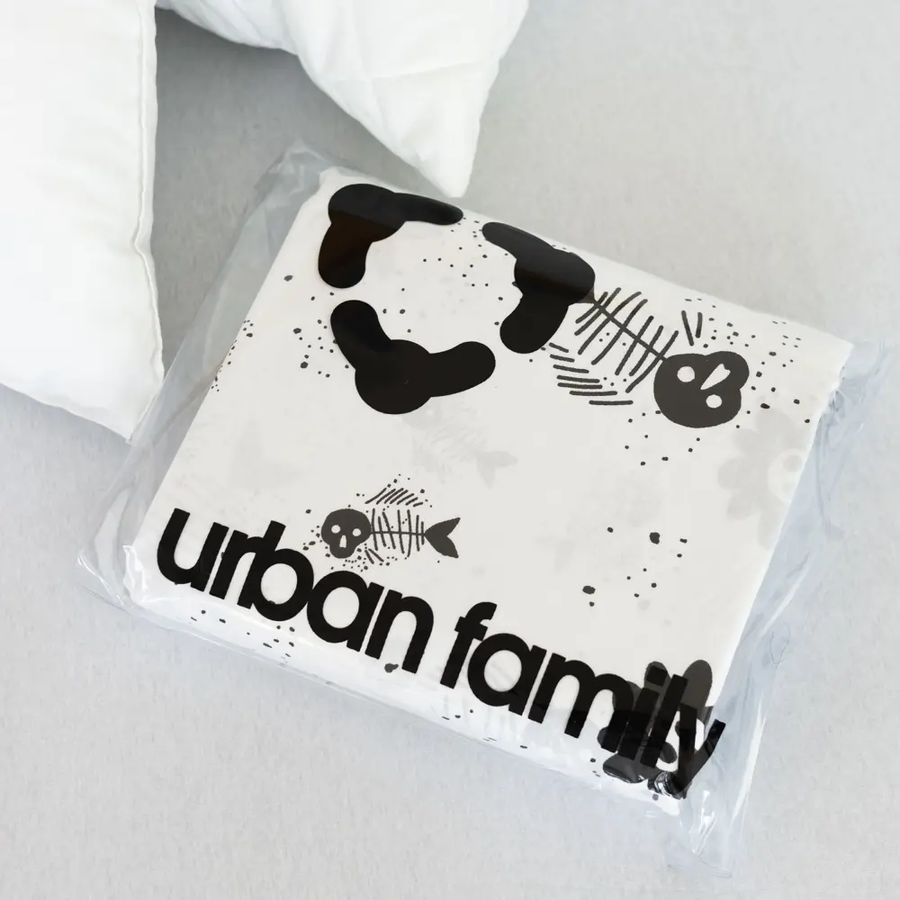 Фото 7 Комплект постельного белья Urban family Кринж 10392-1+10393-1 полутораспальный перкаль 70x70 см, разноцветный