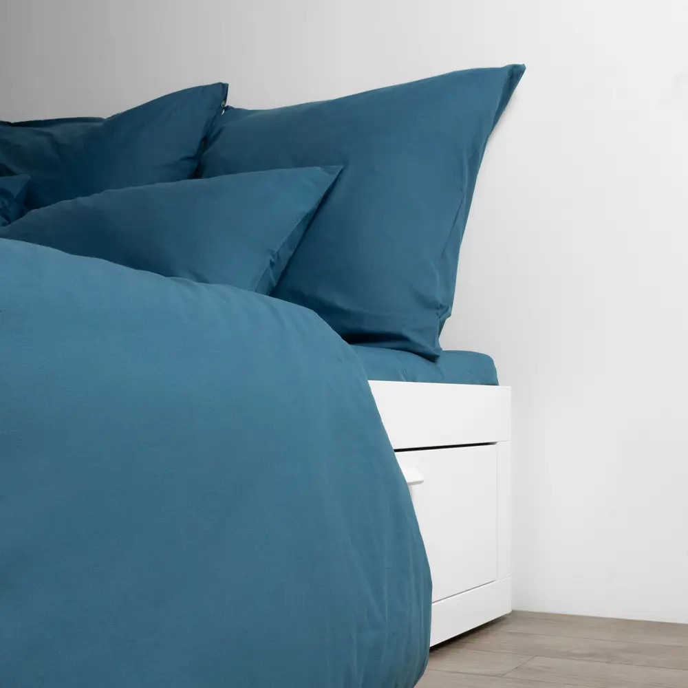 Фото 3 Комплект постельного белья Urban family Темно-бирюзовый 815 полутораспальный перкаль 50x70 см, разноцветный