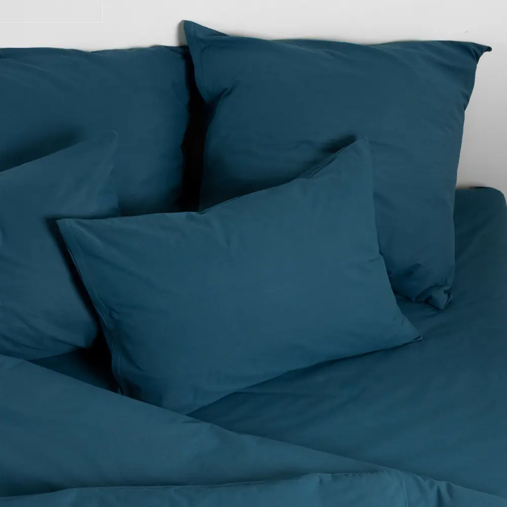 Фото 6 Комплект постельного белья Urban family Темно-бирюзовый 815 полутораспальный перкаль 70x70 см, разноцветный