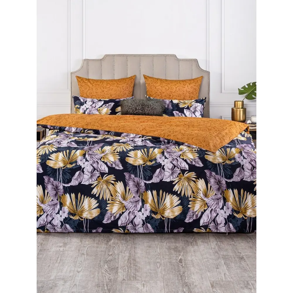 Фото Комплект постельного белья Estia eta890092, полутораспальный, сатин цвет оранжевый/медный