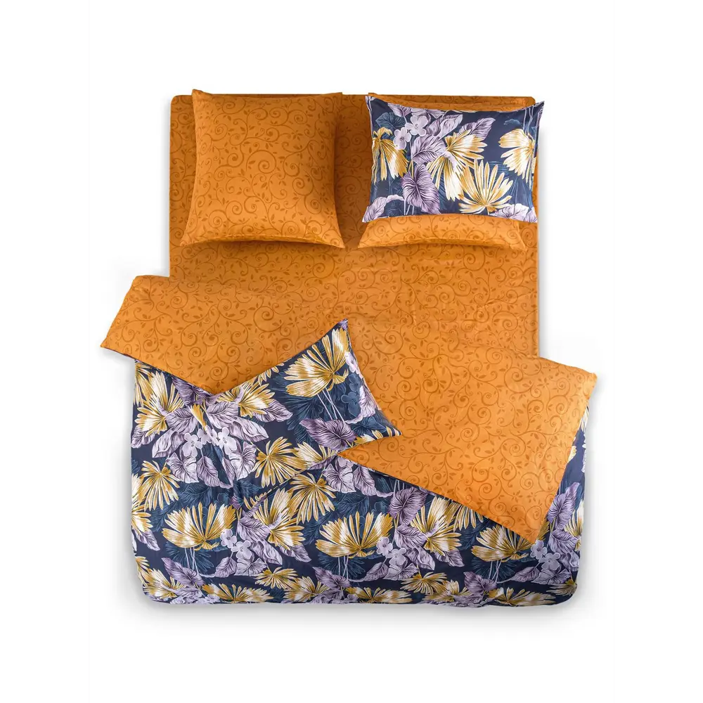 Фото 4 Комплект постельного белья Estia eta890093, двуспальный, сатин цвет оранжевый/медный