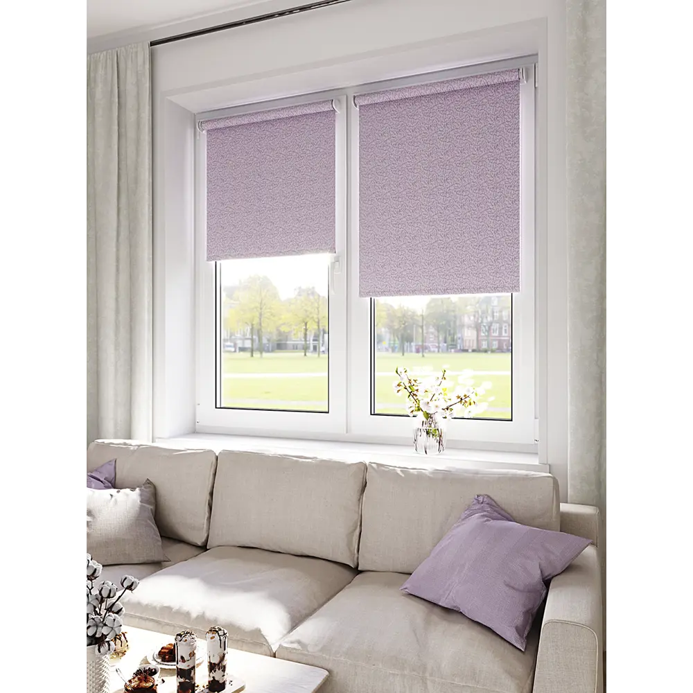 Фото Рулонная штора Domlegrand Мираж 160x175 см цвет фиолетовый Фото Рулонная штора Domlegrand Мираж 160x175 см цвет фиолетовый
