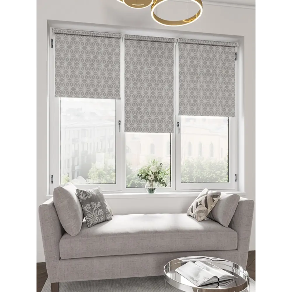 Фото Рулонная штора Domlegrand Стар 80.5x175 см цвет серый Фото Рулонная штора Domlegrand Стар 80.5x175 см цвет серый