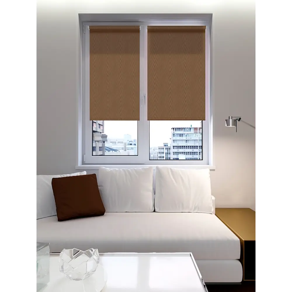 Фото Рулонная штора Domlegrand Стиль 80.5x175 см цвет коричневый Фото Рулонная штора Domlegrand Стиль 80.5x175 см цвет коричневый