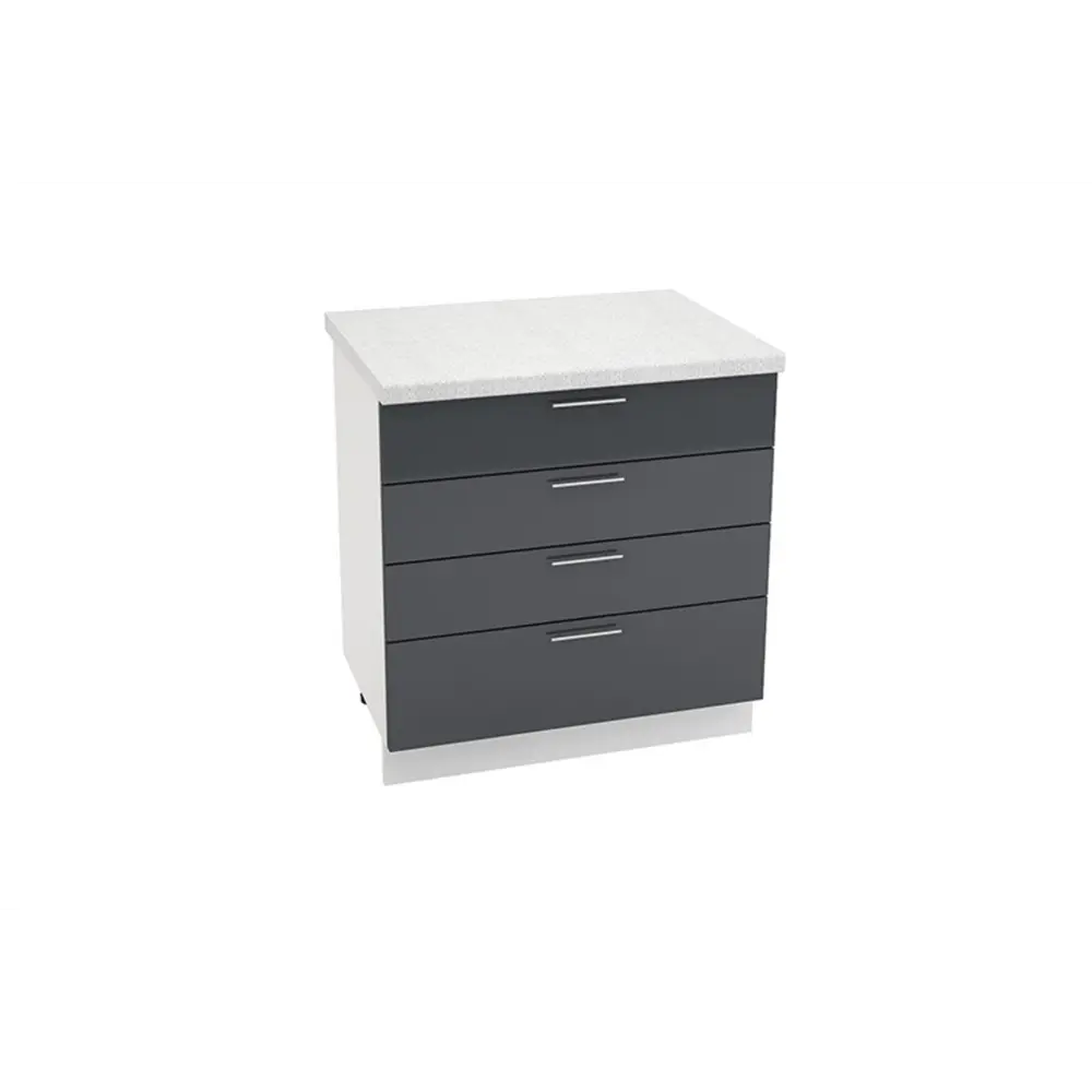 Фото Напольный шкаф Сурская мебель Антрацит 80x81.6x47.8 см 4 ящика ЛДСП цвет антрацит Фото Напольный шкаф Сурская мебель Антрацит 80x81.6x47.8 см 4 ящика ЛДСП цвет антрацит