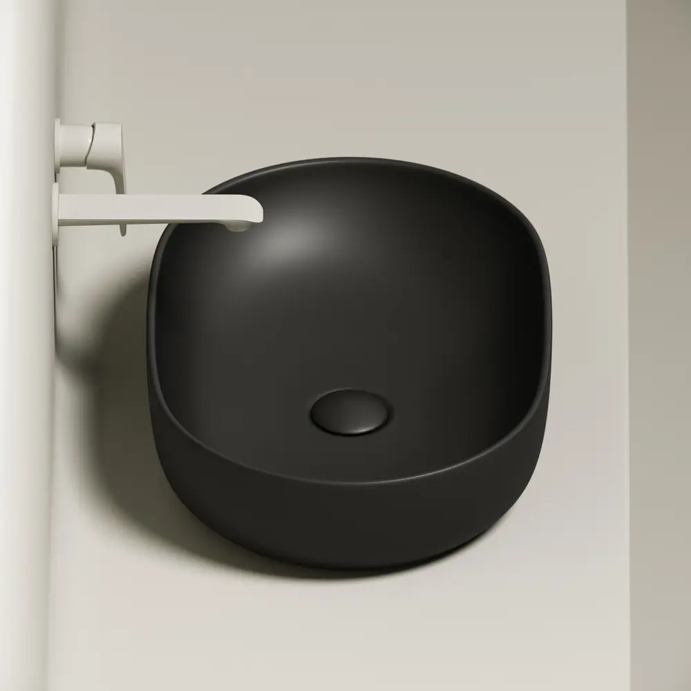 Фото 7 Накладная раковина CERAMICANOVA Element CN6047MB Овал 60 см Чёрный Матовый