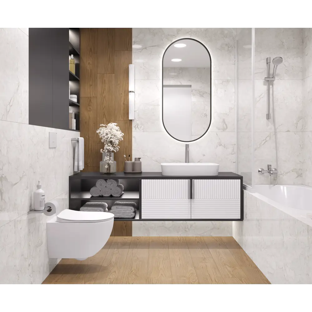 Фото Керамогранит Laparet Emil White x9999294100 120x60см 1.44 м² цвет серый, цена за упаковку