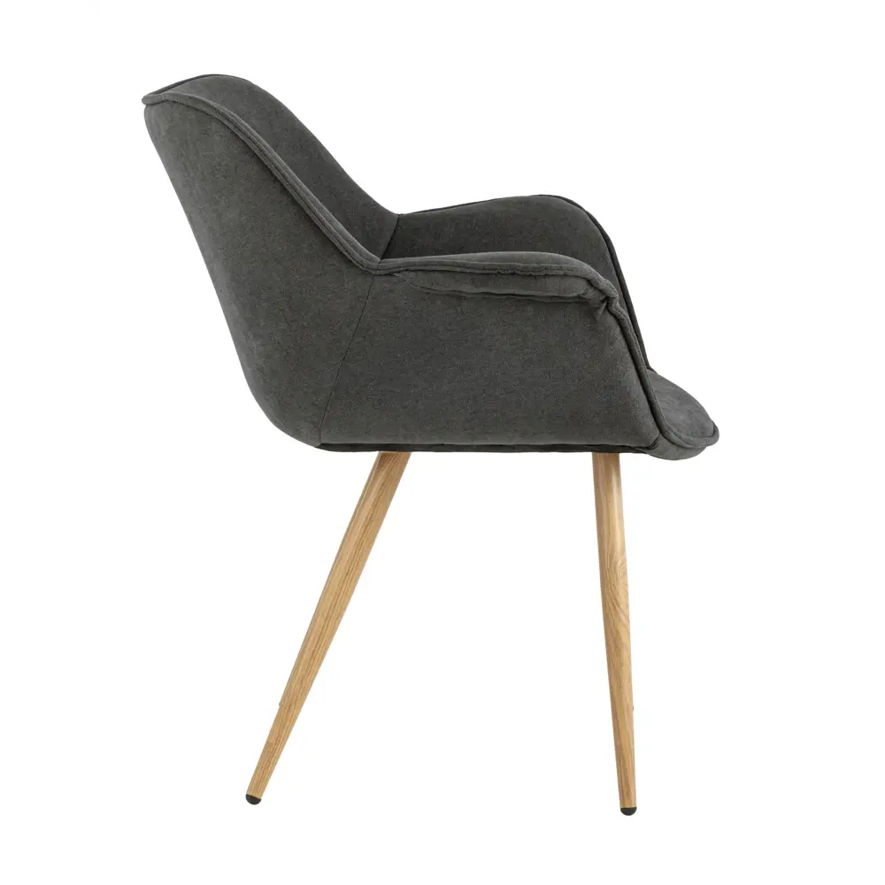 Фото 3 Комплект стульев 2 шт Стул груп Джулиан 81x67x35.5 см шенилл цвет темно-серый