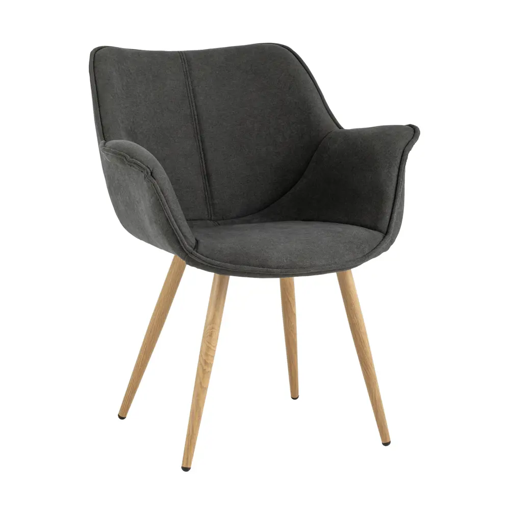 Фото 2 Комплект стульев 2 шт Стул груп Джулиан 81x67x35.5 см шенилл цвет темно-серый