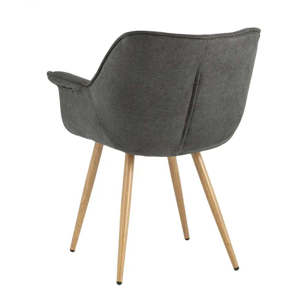 Фото 5 Комплект стульев 2 шт Стул груп Джулиан 81x67x35.5 см шенилл цвет темно-серый