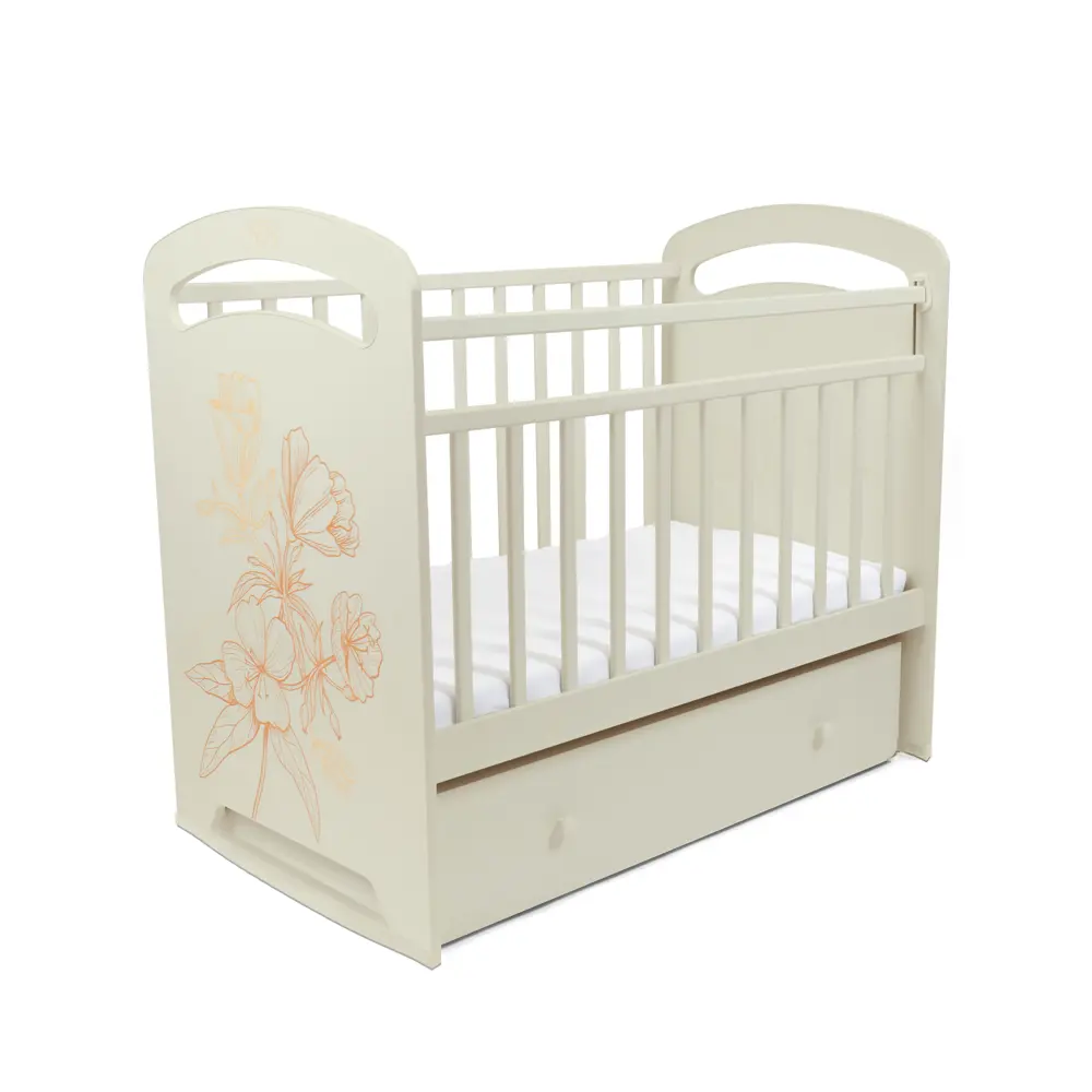 Фото 2 Кровать детская Sweet baby Rosa 73x103x123 см цвет слоновая кость Фото 2 Кровать детская Sweet baby Rosa 73x103x123 см цвет слоновая кость